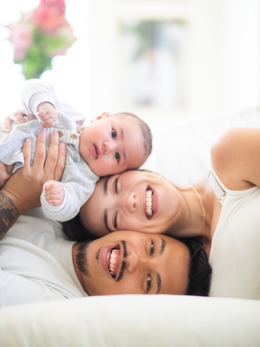 LeAnn with her husband and baby son